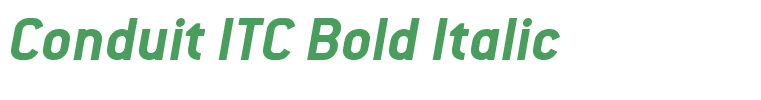 Conduit ITC Bold Italic